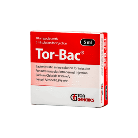 TorBac Bacteriostatic Saline 5ml (x10)
