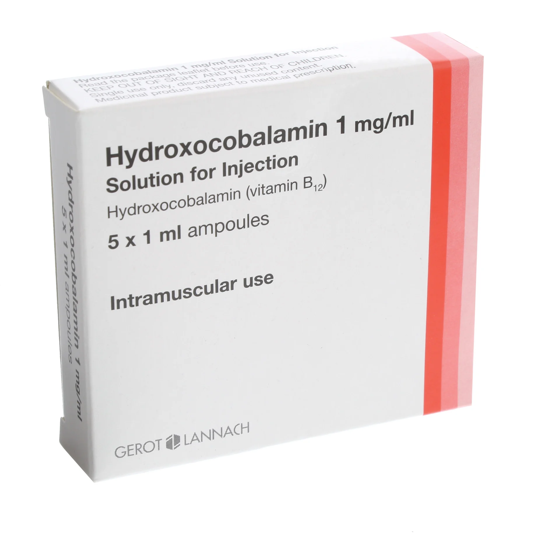 Hydroxocobalamin (B12) 1mg/1ml ampoules (5)